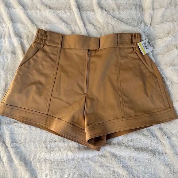 Jonathan Simkhai Size 8 Jett Remix Cargo Micro Shorts Nutmeg Tan Neutral Career - Picture 4 of 14